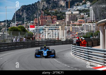 04 Drugovich Feliste (BRA), UNI-Virtuosi Racing, Dallara F2, Action während der FIA Formel 2-Meisterschaft 2021 in Monaco vom 21. Bis 23. Mai - Foto Florent Gooden / DPPI Stockfoto