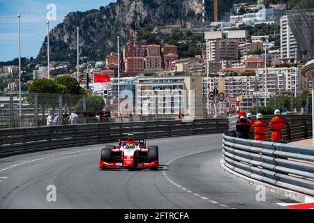 02 Piastri Oscar (aus), Prema Racing, Dallara F2, Action während der FIA Formel 2-Meisterschaft 2021 in Monaco vom 21. Bis 23. Mai - Foto Florent Gooden / DPPI Stockfoto