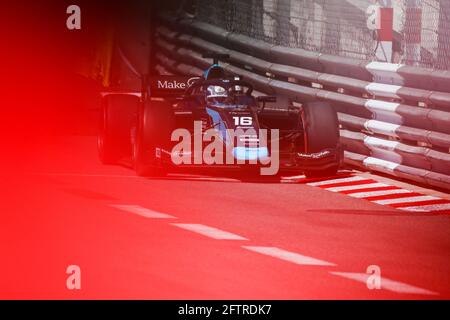 16 Nissany Roy (isr), DAMS, Dallara F2, Aktion während der FIA Formel 2-Meisterschaft 2021 in Monaco vom 21. Bis 23. Mai - Foto Florent Gooden / DPPI Stockfoto