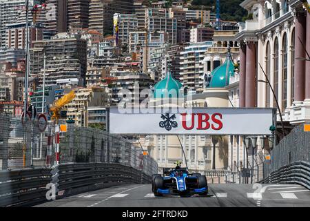 04 Drugovich Feliste (BRA), UNI-Virtuosi Racing, Dallara F2, Action während der FIA Formel 2-Meisterschaft 2021 in Monaco vom 21. Bis 23. Mai - Foto Florent Gooden / DPPI Stockfoto