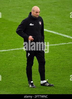 Twickenham Stadium, England, Großbritannien. Mai 2021. Leicester Tigers' Head Coach Steve Borthwick während des Vormatches Aufwärmen vor dem European Challenge Cup Finale zwischen Leicester Tigers und Montpelier: Kredit: Ashley Western/Alamy Live News Stockfoto