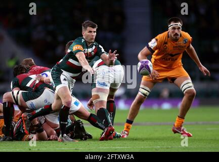 Richard Wigglesworth von Leicester Tigers spielt beim Finale des European Rugby Challenge Cup im Twickenham Stadium, London. Bilddatum: Freitag, 21. Mai 2021. Stockfoto