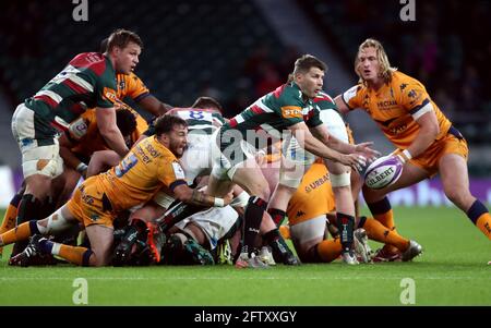 Richard Wigglesworth von Leicester Tigers spielt beim Finale des European Rugby Challenge Cup im Twickenham Stadium, London. Bilddatum: Freitag, 21. Mai 2021. Stockfoto