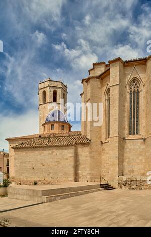 Kirche San Mateo, gotischer Stil, in Sant Mateu, Maestrat, Provinz Castellón, Valencianische Gemeinschaft, Spanien Stockfoto