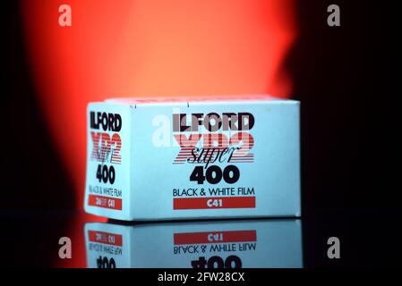 Ilford XP2 Super-Box Stockfoto