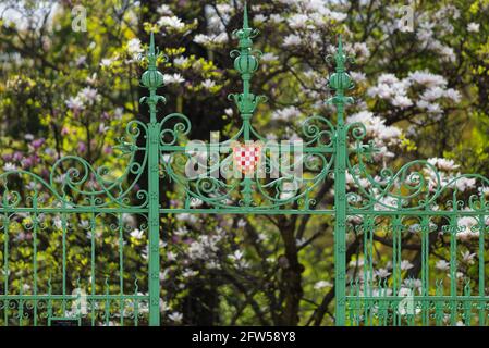 Eingang des Botanischen Garten in der Stadt Zagreb, Kroatien Stockfoto