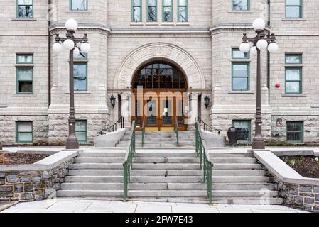 Fassade des Rathauses der Stadt Quebec Stockfoto