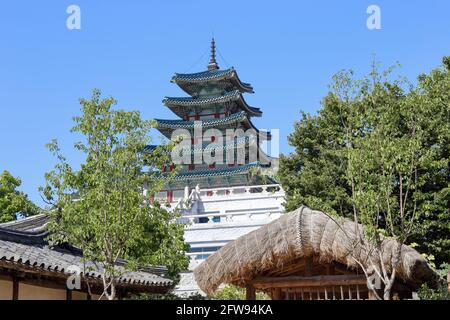 Nationales Volksmuseum von Korea befindet sich im Gyeongbokgung Palast Stockfoto