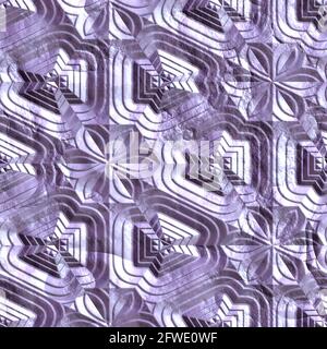 3D-Rendering von kreativen Farbe graviert ornamentalen nahtlose Hintergrund-Muster kachel Stockfoto