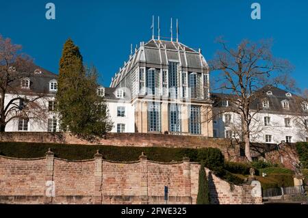 Rückansicht des Schlosses Saarbrücken in der Altstadt, Saarland, Deutschland Stockfoto