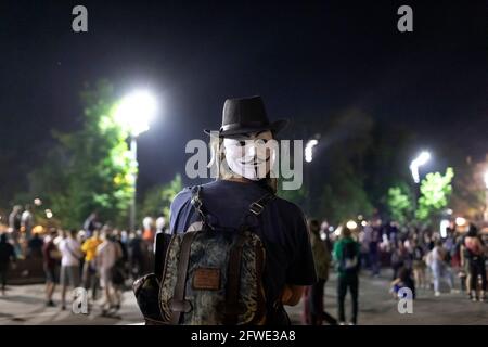 Belgrad, Serbien - regierungsfeindlicher Protest in Belgrad. Stockfoto