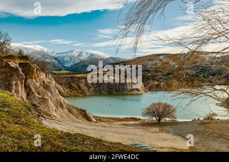 Blue Lake, St. Bathans, Central Otago, Südinsel, Neuseeland Stockfoto