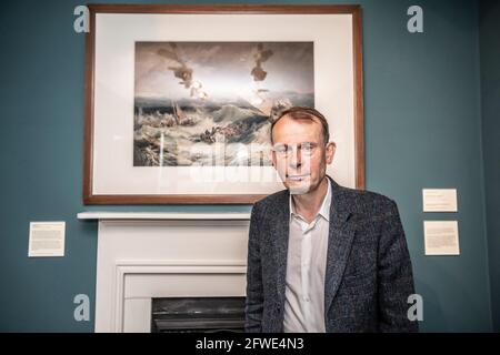 Andrew Marr eröffnet bahnbrechende Ausstellung im Haus von J W M Turner, Sandycoombe Road, St Margarets, Twickenham, England, VEREINIGTES KÖNIGREICH Stockfoto