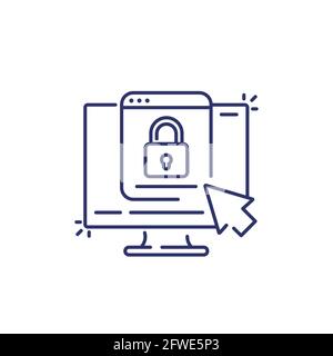 Zugriff auf das weiße Seitenliniensymbol Stock Vektor