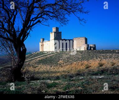 EXTERIOR-VISTA DE LA FORTALEZA - FOTO AÑOS 90. Lage: CASTILLO. BARCIENCE. Toledo. SPANIEN. Stockfoto