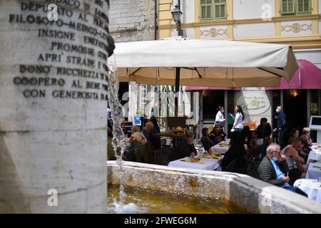 Die hübsche kleine Blumenstadt Sanremo in Italien, am 15. Mai 2021. Foto von Lionel Urman/ABACAPRESS.COM Stockfoto