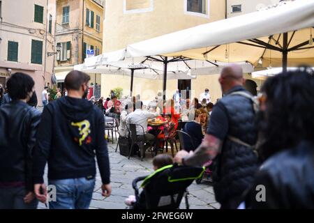 Die hübsche kleine Blumenstadt Sanremo in Italien, am 15. Mai 2021. Foto von Lionel Urman/ABACAPRESS.COM Stockfoto