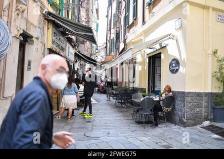 Die hübsche kleine Blumenstadt Sanremo in Italien, am 15. Mai 2021. Foto von Lionel Urman/ABACAPRESS.COM Stockfoto