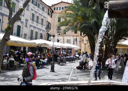 Die hübsche kleine Blumenstadt Sanremo in Italien, am 15. Mai 2021. Foto von Lionel Urman/ABACAPRESS.COM Stockfoto