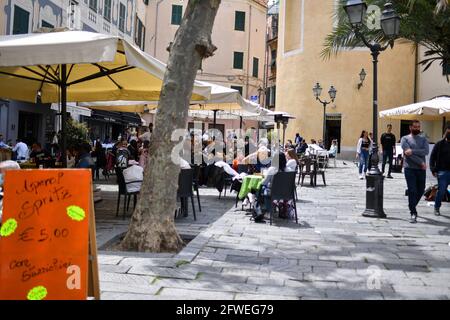 Die hübsche kleine Blumenstadt Sanremo in Italien, am 15. Mai 2021. Foto von Lionel Urman/ABACAPRESS.COM Stockfoto