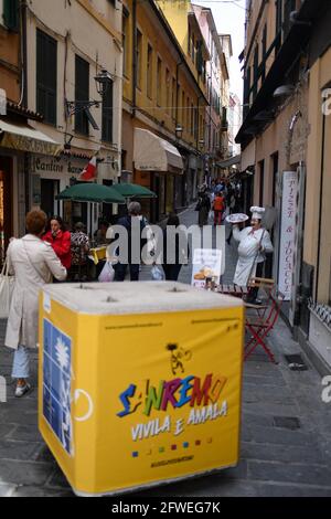 Die hübsche kleine Blumenstadt Sanremo in Italien, am 15. Mai 2021. Foto von Lionel Urman/ABACAPRESS.COM Stockfoto