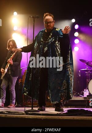 Delray Beach. Mai 2021. Paul Janeway von St. Paul and the Broken Bones tritt am 21. Mai 2021 im Old School Square Pavilion in Delray Beach, Florida, auf. Quelle: Mpi04/Media Punch/Alamy Live News Stockfoto