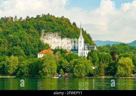 St.-Martins Kirche, Bled, Slowenien Stockfoto