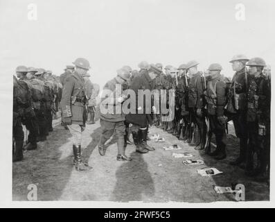 Erster Weltkrieg, erster Weltkrieg, Westfront - Inspektion Stockfoto