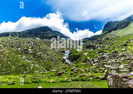 Rohtang Pass während der Monsunzeit Stockfoto