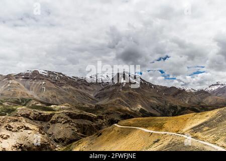 Verschiedene Ausblicke auf den Manali Leh Highway Stockfoto