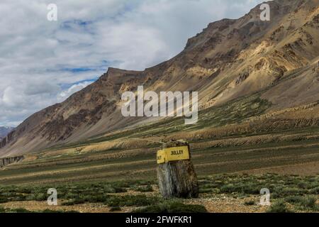 Verschiedene Ausblicke auf den Manali Leh Highway Stockfoto