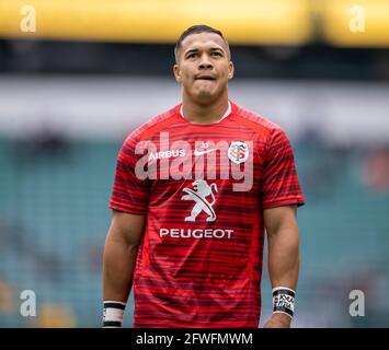 Twickenham, London, Großbritannien. Mai 2021. European Rugby Champions Cup Final, La Rochelle gegen Toulouse; Keslin Kolbe von Toulouse während des Warm-Up Credit: Action Plus Sports/Alamy Live News Stockfoto