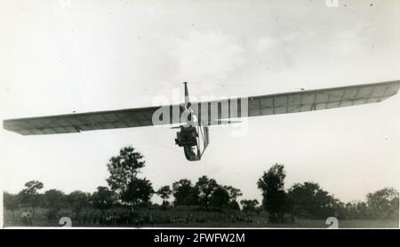 Segelflugzeug, historisches Foto, um 1920 - Italien Stockfoto