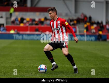 Brentford Community Stadium, London, Großbritannien. Mai 2021. English Football League Championship Football, Playoff, Brentford FC gegen Bournemouth; Sergi Canos of Brentford Kredit: Action Plus Sports/Alamy Live News Stockfoto