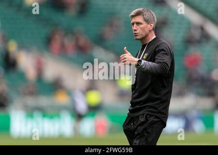 LONDON, GROSSBRITANNIEN. 22. MAI: Toulouse-Fans werden am Samstag, den 22. Mai 2021, während des Champions-Cup-Spiels zwischen La Rochelle und Toulouse im Twickenham Stadium, London, England, gesehen. (Kredit: Juan Gasparini, MI News) Kredit: MI Nachrichten & Sport /Alamy Live Nachrichten Stockfoto