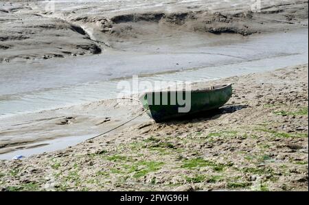 Leigh-on-Sea-Essex mit niedriger Flut Stockfoto