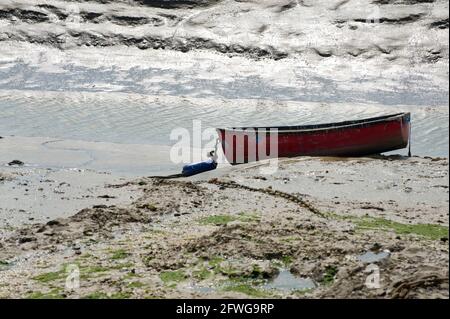 Leigh-on-Sea-Essex mit niedriger Flut Stockfoto