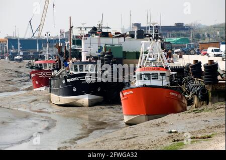 Cockle Boats Leigh-on-Sea Essex Stockfoto