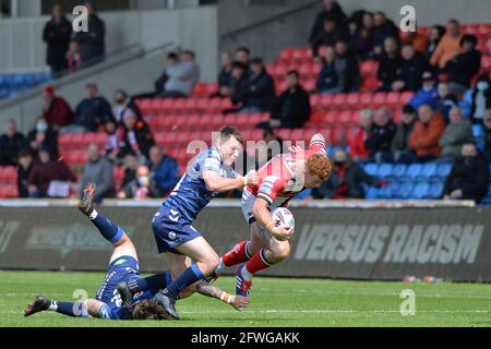 Salford, England - 22. Mai 2021 - Harvey Livett (20) von Salford Red Devils in Aktion während der Rugby League Betfred Super League Runde 7 Salford Red Devils vs Wigan Warriors im AJ Bell Stadium, Salford, UK Dean Williams/Alamy Live News Stockfoto