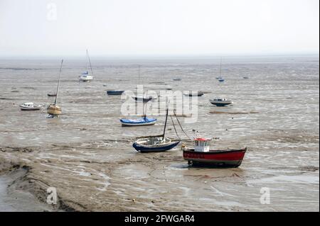 Leigh-on-Sea-Essex mit niedriger Flut Stockfoto