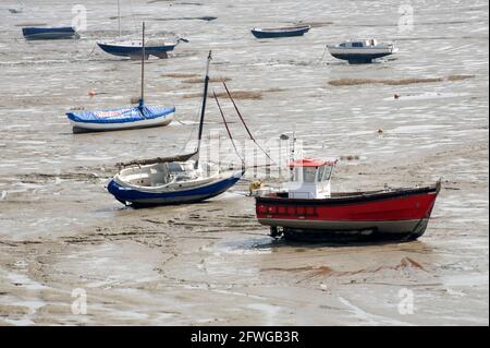 Leigh-on-Sea-Essex mit niedriger Flut Stockfoto