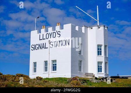 Lloyds Signal Station Bass Point South West Coast Path Lizard Point Cornwall England Stockfoto