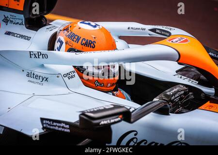 RICCIARDO Daniel (aus), McLaren MCL35M, Porträt während der Formel 1-Weltmeisterschaft 2021, großer Preis von Monaco vom 20. Bis 23. Mai in Monaco - Foto Antonin Vincent / DPPI Stockfoto