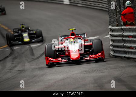 02 Piastri Oscar (aus), Prema Racing, Dallara F2, Action während der FIA Formel 2-Meisterschaft 2021 in Monaco vom 21. Bis 23. Mai - Foto Florent Gooden / DPPI Stockfoto