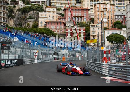 01 Shwartzman Robert (rus), Prema Racing, Dallara F2, Aktion während der FIA Formel 2-Meisterschaft 2021 in Monaco vom 21. Bis 23. Mai - Foto Florent Gooden / DPPI Stockfoto