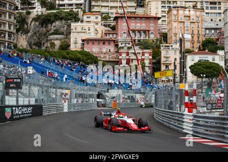 02 Piastri Oscar (aus), Prema Racing, Dallara F2, Action während der FIA Formel 2-Meisterschaft 2021 in Monaco vom 21. Bis 23. Mai - Foto Florent Gooden / DPPI Stockfoto