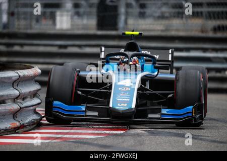 04 Drugovich Feliste (BRA), UNI-Virtuosi Racing, Dallara F2, Action während der FIA Formel 2-Meisterschaft 2021 in Monaco vom 21. Bis 23. Mai - Foto Florent Gooden / DPPI Stockfoto