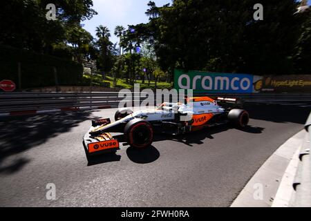03 RICCIARDO Daniel (aus), McLaren MCL35M, Aktion während der Formel-1-Weltmeisterschaft 2021, großer Preis von Monaco vom 20. Bis 23. Mai in Monaco - Foto DPPI Stockfoto