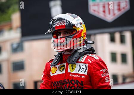 SAINZ Carlos (Spa), Scuderia Ferrari SF21, Porträt während der Formel-1-Weltmeisterschaft 2021, großer Preis von Monaco vom 20. Bis 23. Mai in Monaco - Foto Florent Gooden / DPPI Stockfoto