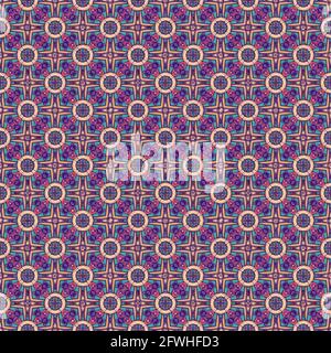 Farbmuster Textur. Farbenfrohe ornamentale Grafik-Dessin. Mosaikverzierungen. Mustervorlage. Vektorgrafik. Stock Vektor